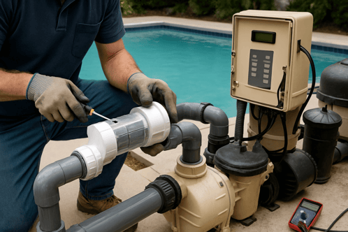 repair of a saltwater system
